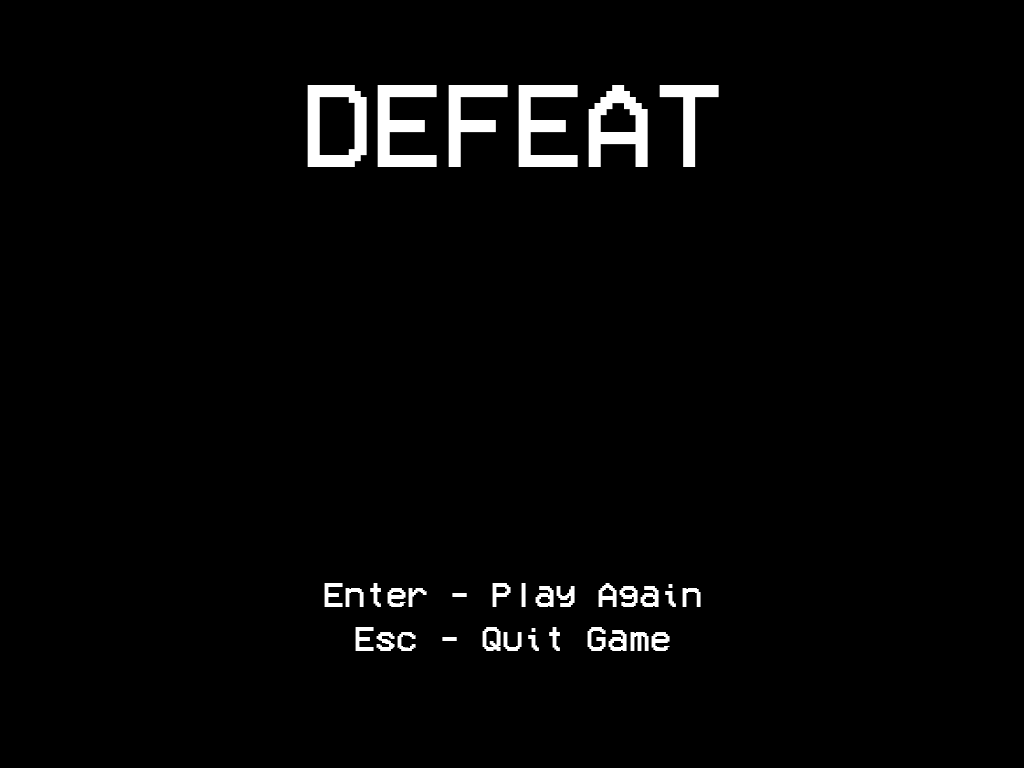 Game capture of the game defeat